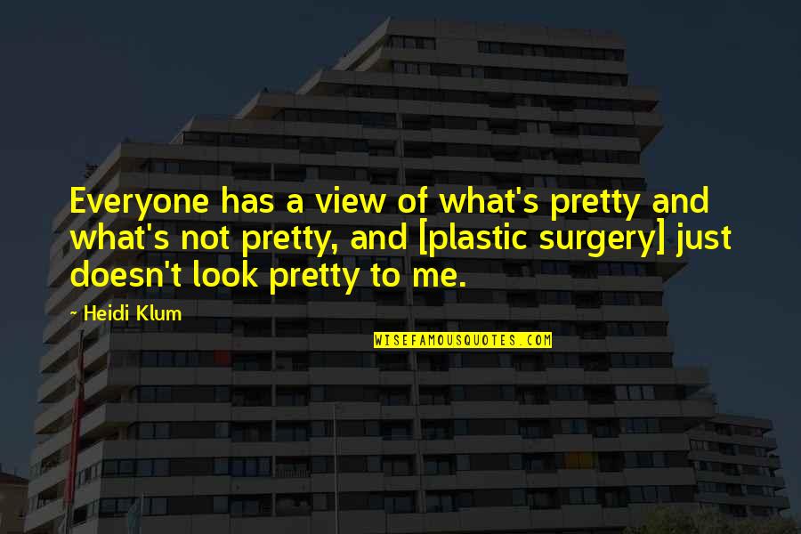 A Pretty View Quotes By Heidi Klum: Everyone has a view of what's pretty and