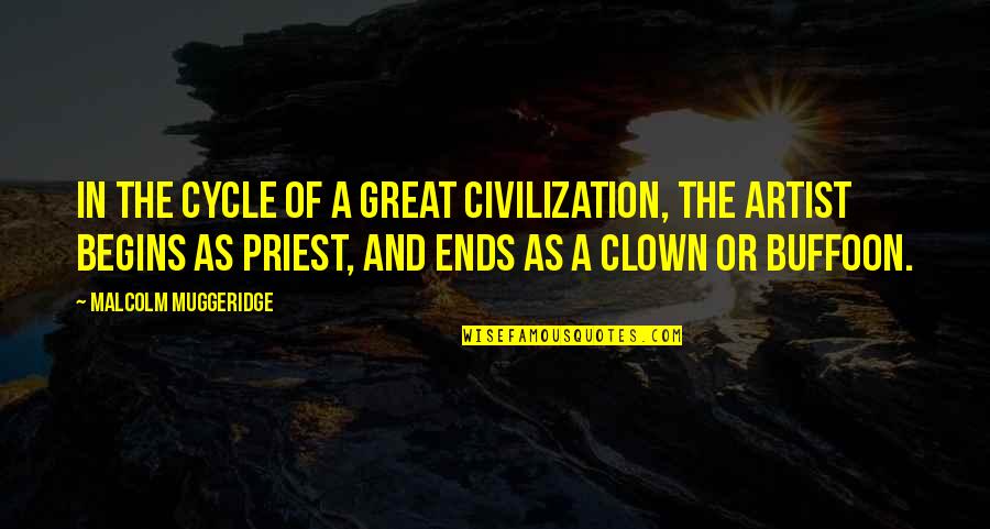 A Priest Quotes By Malcolm Muggeridge: In the cycle of a great civilization, the