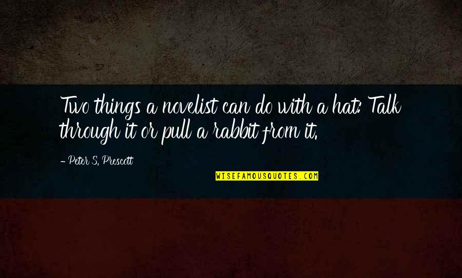 A Rabbit Quotes By Peter S. Prescott: Two things a novelist can do with a