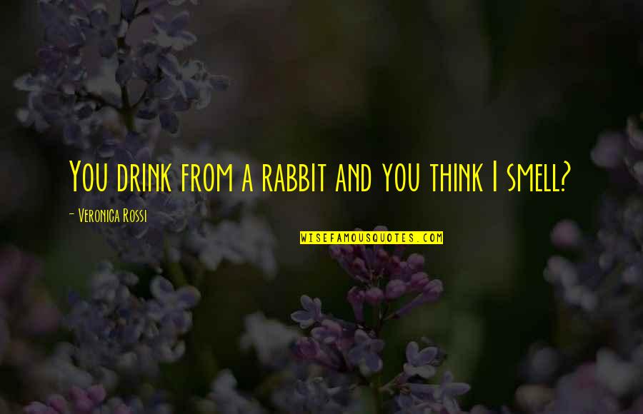 A Rabbit Quotes By Veronica Rossi: You drink from a rabbit and you think
