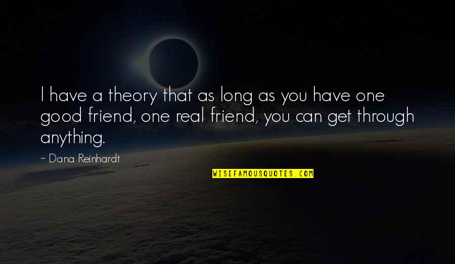 A Real Friend Quotes By Dana Reinhardt: I have a theory that as long as