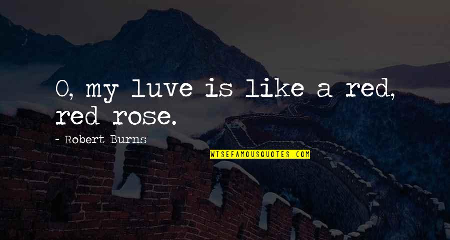 A Red Rose Quotes By Robert Burns: O, my luve is like a red, red