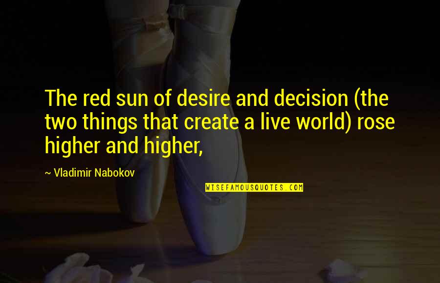 A Red Rose Quotes By Vladimir Nabokov: The red sun of desire and decision (the