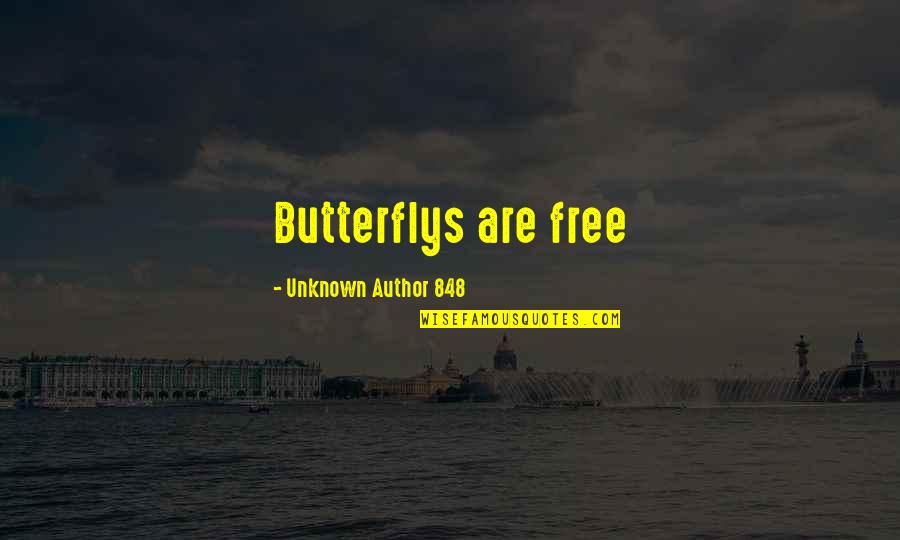 A Restart Quotes By Unknown Author 848: Butterflys are free