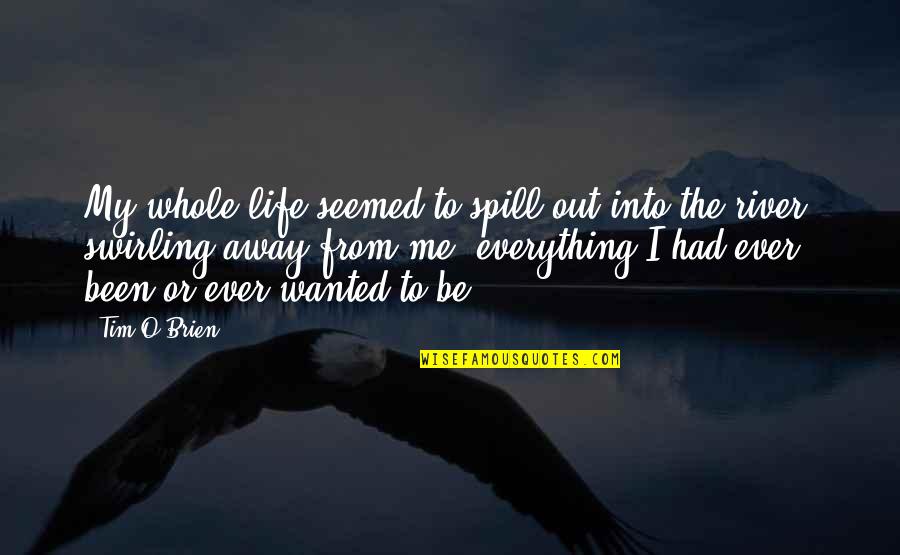 A River Of Life Quotes By Tim O'Brien: My whole life seemed to spill out into