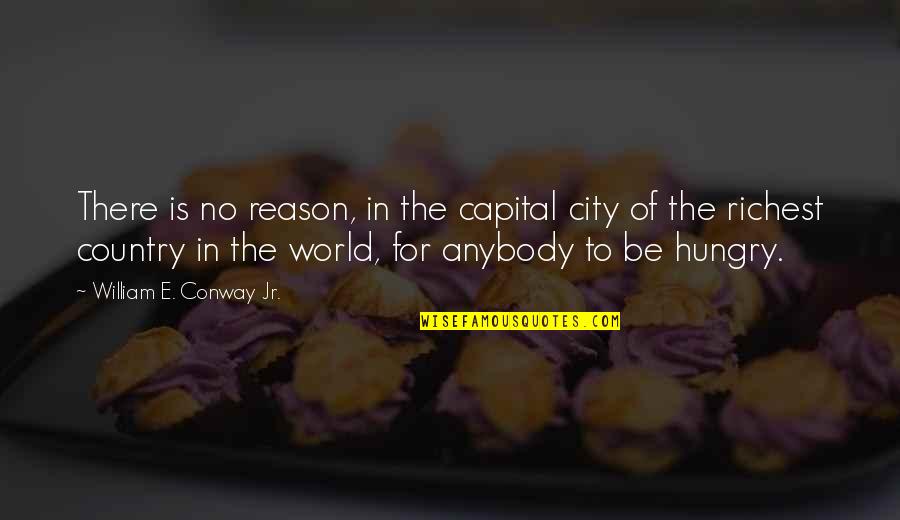 A Sane Man In An Insane World Quote Quotes By William E. Conway Jr.: There is no reason, in the capital city