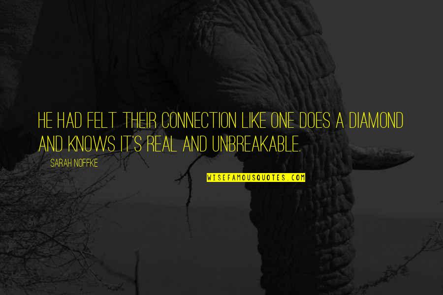 A Scary Movie Quotes By Sarah Noffke: He had felt their connection like one does A Scary Movie Quotes By Sarah Noffke: He had felt their connection like one does
