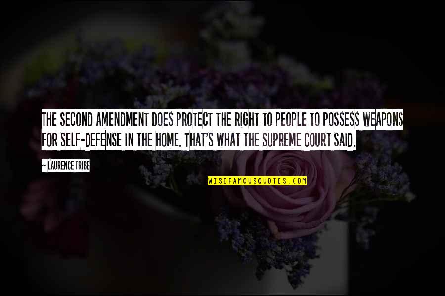 A Second Home Quotes By Laurence Tribe: The Second Amendment does protect the right to