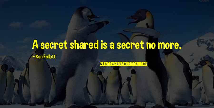A Secret Quotes By Ken Follett: A secret shared is a secret no more. A Secret Quotes By Ken Follett: A secret shared is a secret no more.