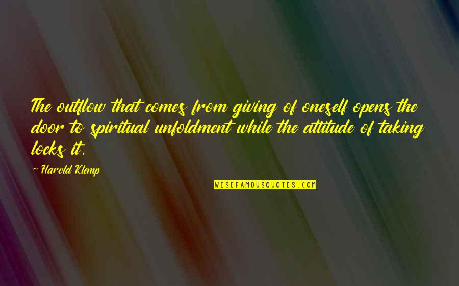 A Separate Peace War Quotes By Harold Klemp: The outflow that comes from giving of oneself A Separate Peace War Quotes By Harold Klemp: The outflow that comes from giving of oneself