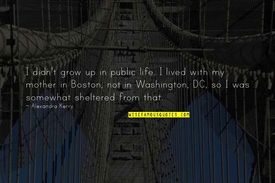 A Sheltered Life Quotes By Alexandra Kerry: I didn't grow up in public life. I