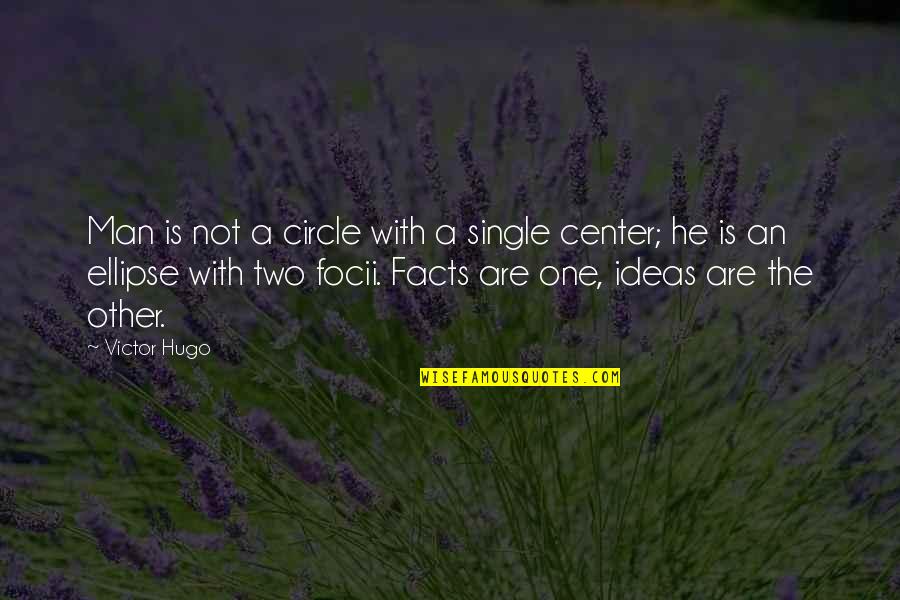 A Single Man Quotes By Victor Hugo: Man is not a circle with a single