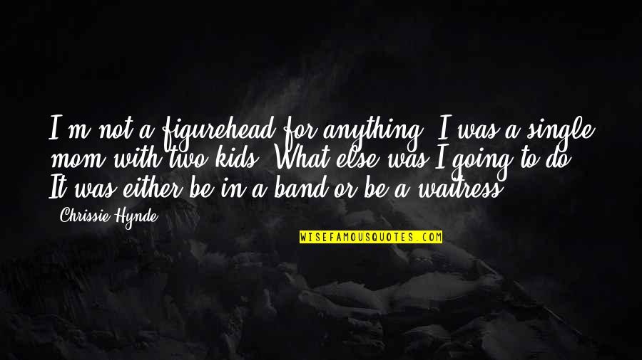 A Single Mom Quotes By Chrissie Hynde: I'm not a figurehead for anything. I was