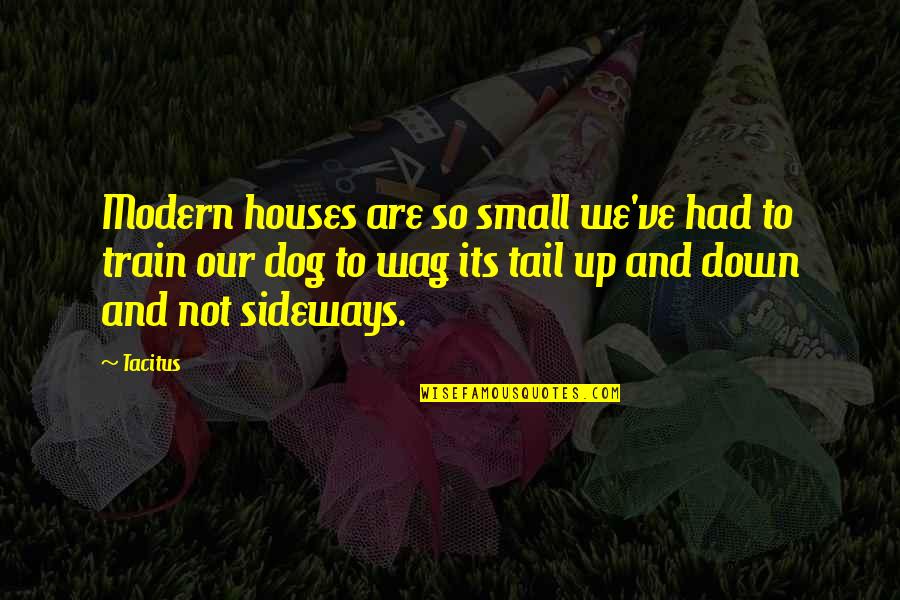 A Small House Quotes By Tacitus: Modern houses are so small we've had to