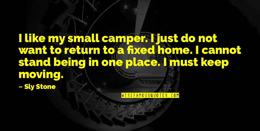 A Small Place Quotes By Sly Stone: I like my small camper. I just do