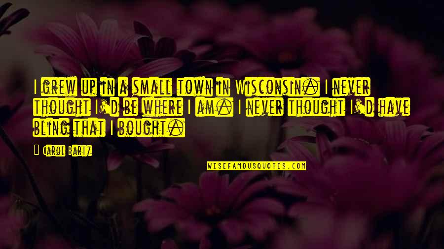 A Small Town Quotes By Carol Bartz: I grew up in a small town in