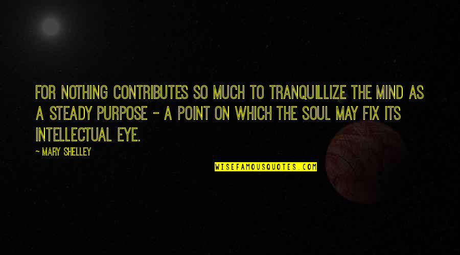 A Soul For A Soul Quotes By Mary Shelley: For nothing contributes so much to tranquillize the A Soul For A Soul Quotes By Mary Shelley: For nothing contributes so much to tranquillize the