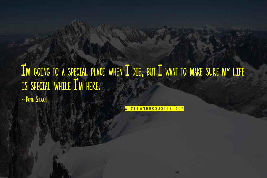 A Special Place Quotes By Payne Stewart: I'm going to a special place when I