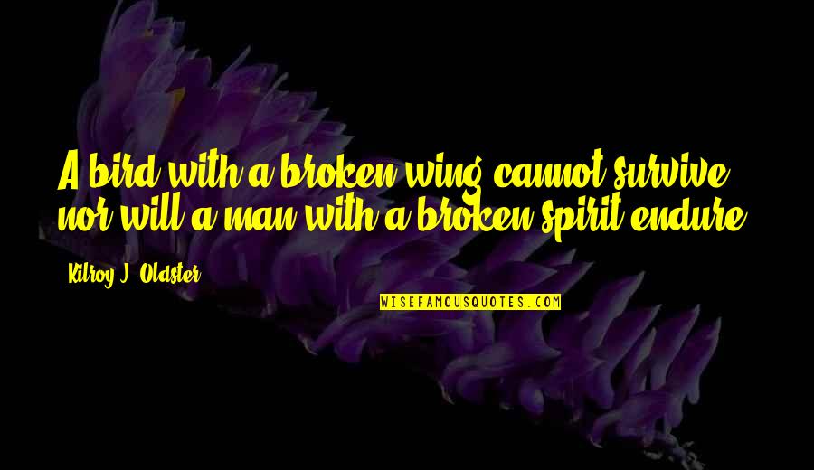A Spiritual Man Quotes By Kilroy J. Oldster: A bird with a broken wing cannot survive