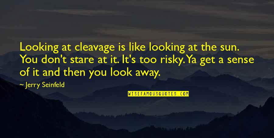 A Stare Quotes By Jerry Seinfeld: Looking at cleavage is like looking at the