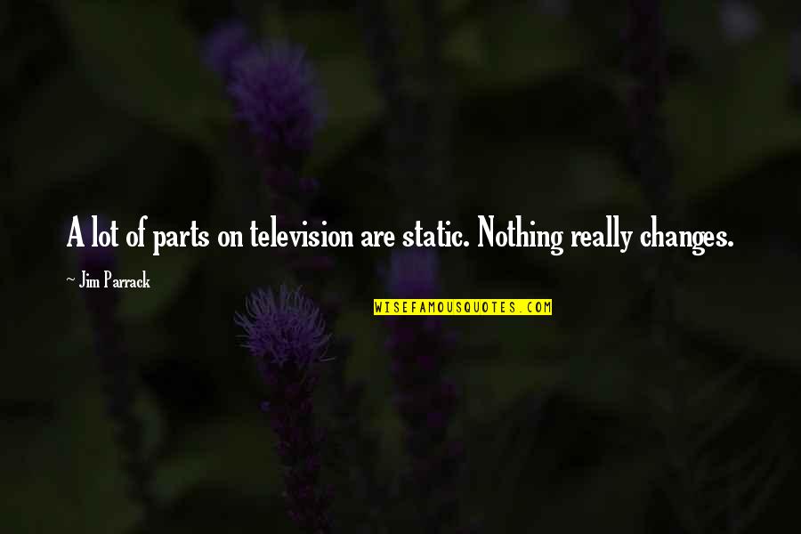 A Static Quotes By Jim Parrack: A lot of parts on television are static.