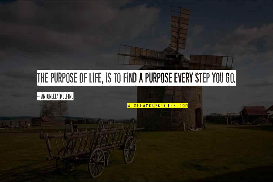 A Step Quotes By Antonella Molfino: The purpose of life, is to find a