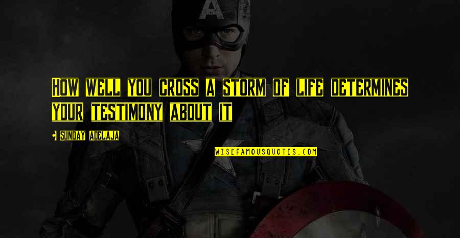 A Storm Quotes By Sunday Adelaja: How well you cross a storm of life