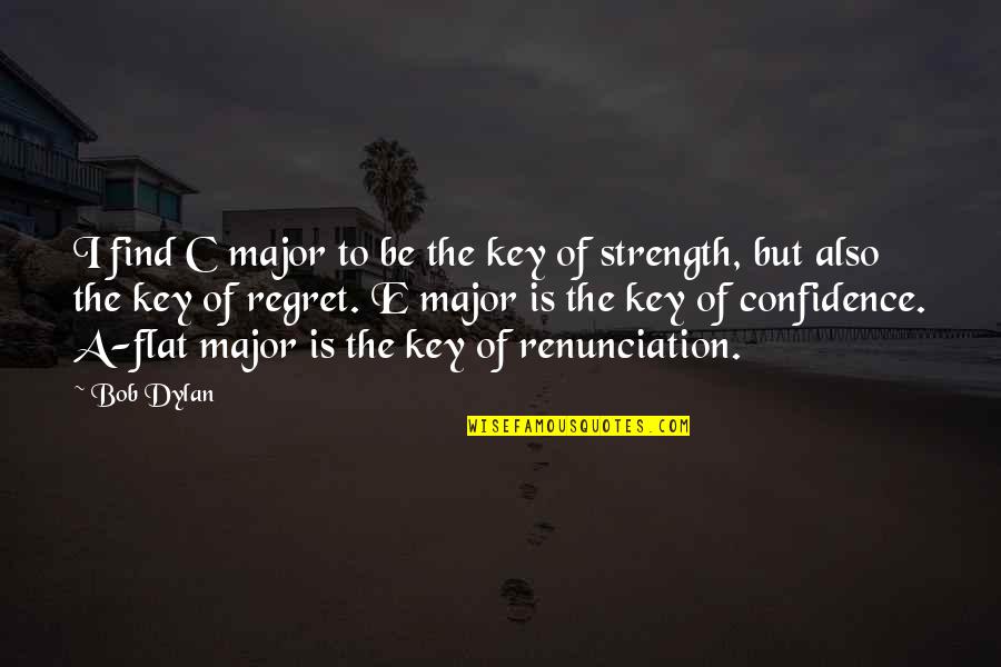 A Strength Quotes By Bob Dylan: I find C major to be the key