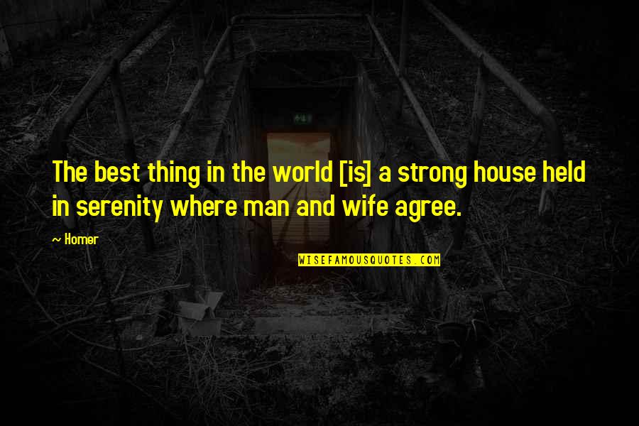 A Strong Wife Quotes By Homer: The best thing in the world [is] a