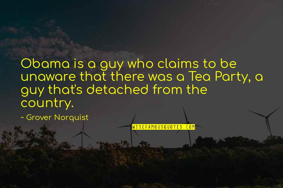 A Tea Party Quotes By Grover Norquist: Obama is a guy who claims to be