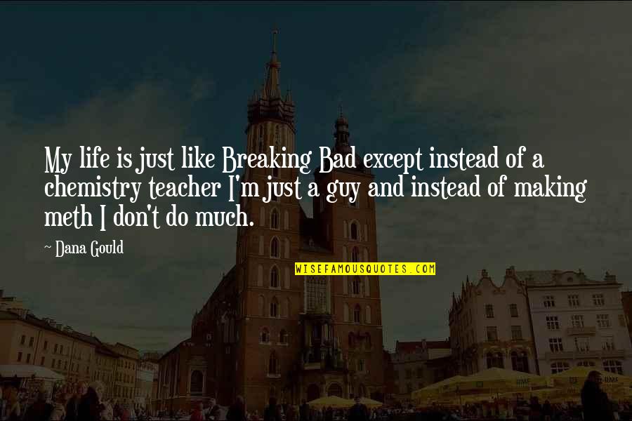 A Teacher Quotes By Dana Gould: My life is just like Breaking Bad except