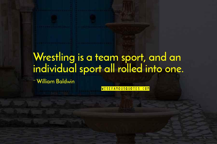 A Team Sport Quotes By William Baldwin: Wrestling is a team sport, and an individual