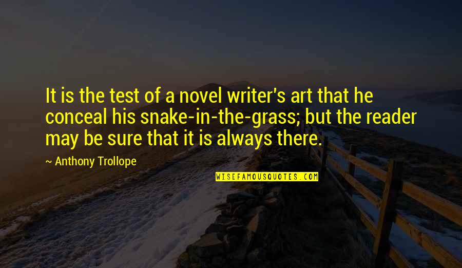 A Test Quotes By Anthony Trollope: It is the test of a novel writer's