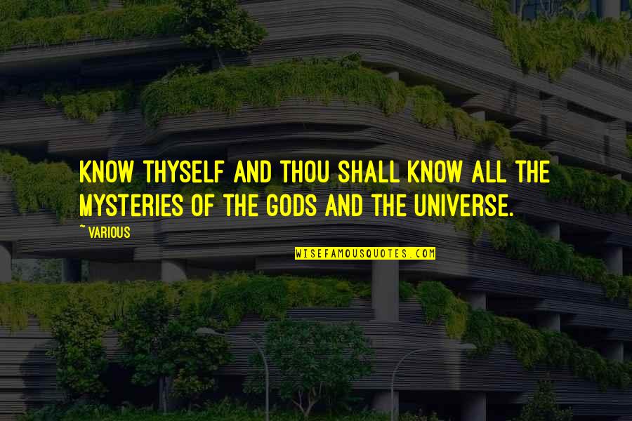 A To Z Mysteries Quotes By Various: Know thyself and thou shall know all the
