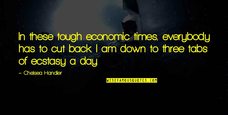 A Tough Day Quotes By Chelsea Handler: In these tough economic times, everybody has to