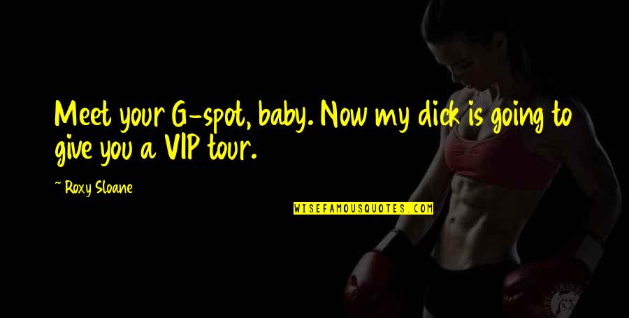 A Tour Quotes By Roxy Sloane: Meet your G-spot, baby. Now my dick is