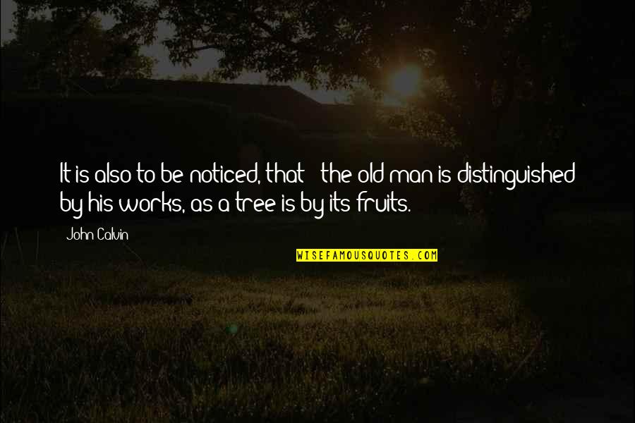 A Tree Quotes By John Calvin: It is also to be noticed, that the