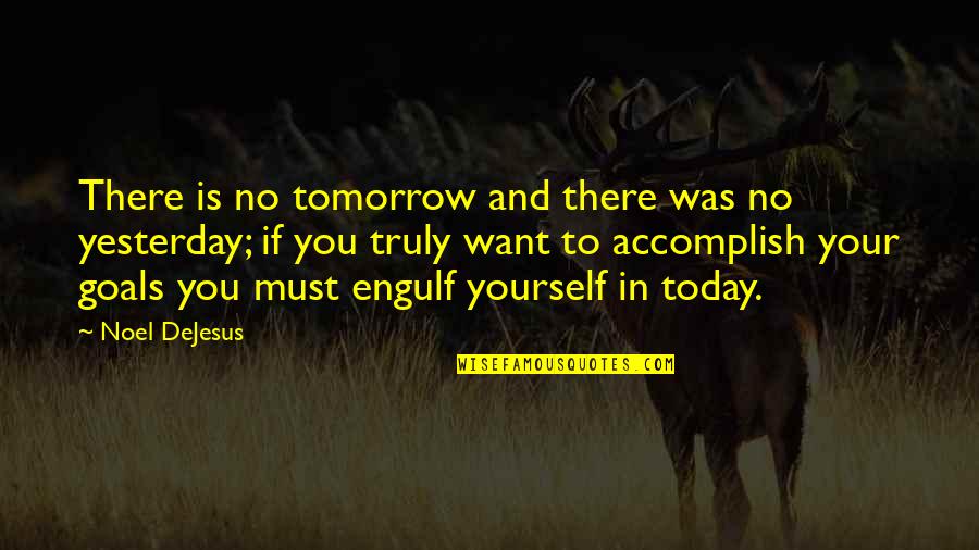 A Very Good Day Quotes By Noel DeJesus: There is no tomorrow and there was no