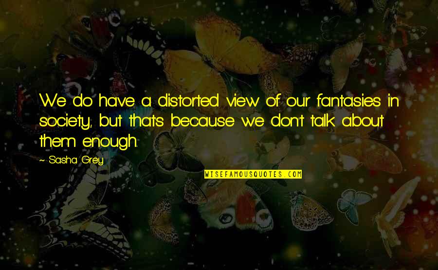 A View Quotes By Sasha Grey: We do have a distorted view of our
