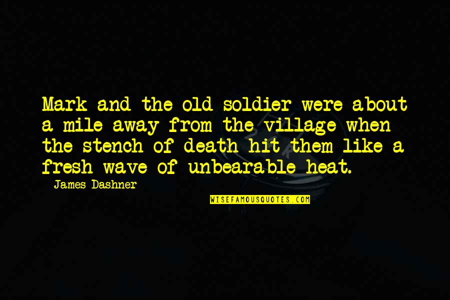 A Village Quotes By James Dashner: Mark and the old soldier were about a