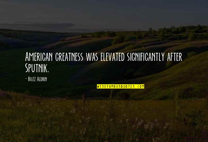A Vision Of Green Quotes By Buzz Aldrin: American greatness was elevated significantly after Sputnik.