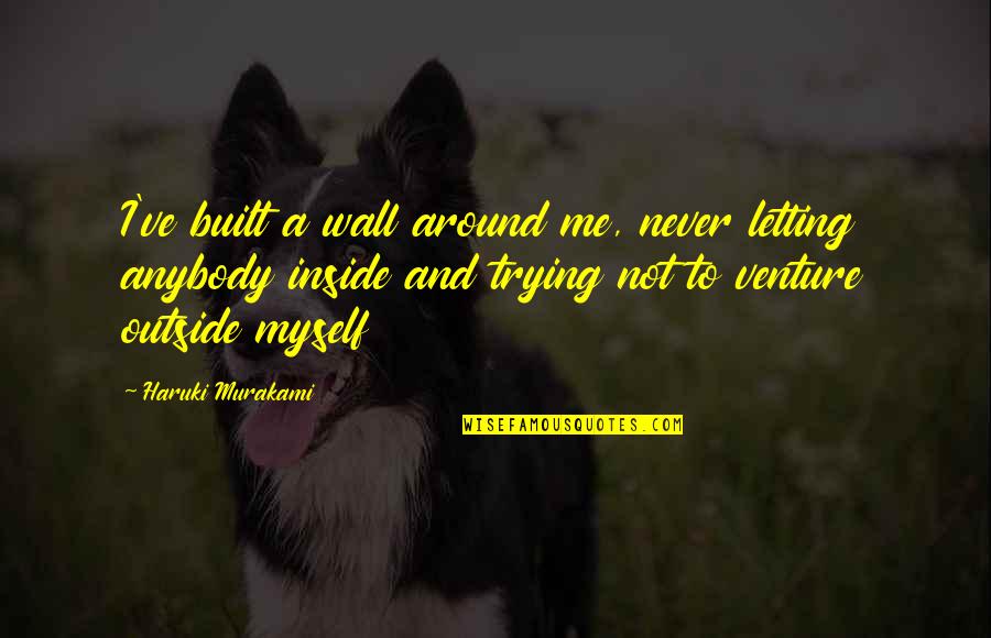 A Wall Quotes By Haruki Murakami: I've built a wall around me, never letting A Wall Quotes By Haruki Murakami: I've built a wall around me, never letting