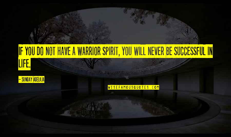 A Warrior Quotes By Sunday Adelaja: If you do not have a warrior spirit,