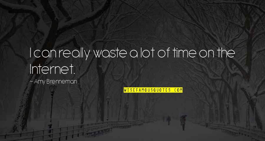 A Waste Of Time Quotes By Amy Brenneman: I can really waste a lot of time