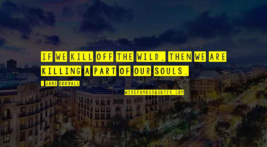 A Wild Soul Quotes By Jane Goodall: If we kill off the wild, then we