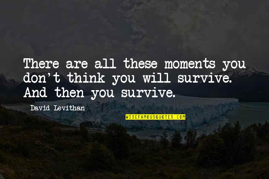 A Will To Survive Quotes By David Levithan: There are all these moments you don't think