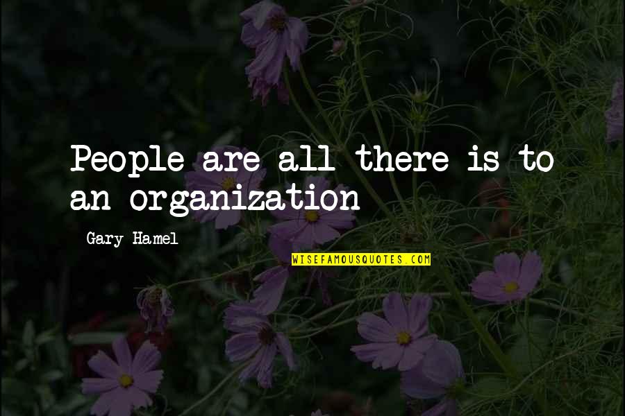 A Wise Man Fear Quotes By Gary Hamel: People are all there is to an organization