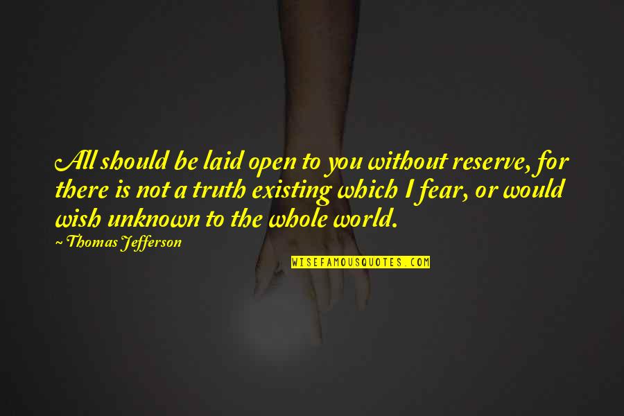 A Wish For You Quotes By Thomas Jefferson: All should be laid open to you without A Wish For You Quotes By Thomas Jefferson: All should be laid open to you without