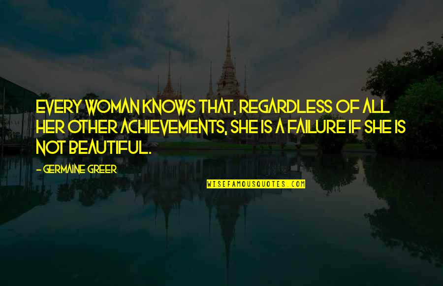 A Woman And Her Beauty Quotes By Germaine Greer: Every woman knows that, regardless of all her