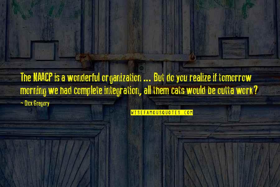 A Wonderful Morning Quotes By Dick Gregory: The NAACP is a wonderful organization ... But